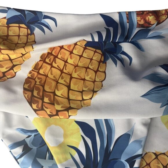 Pineapple Print Bikini Bottom High Waisted Womens XL White Summer Swim - Picture 4 of 6